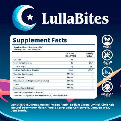 lullabites natural sleep gummies